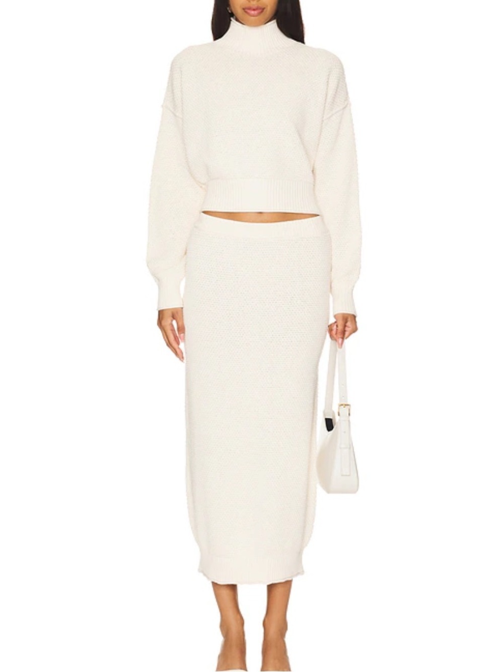 Free People x free-est Hailee Sweater Skirt Set in Powder Sand NWT Size Small
